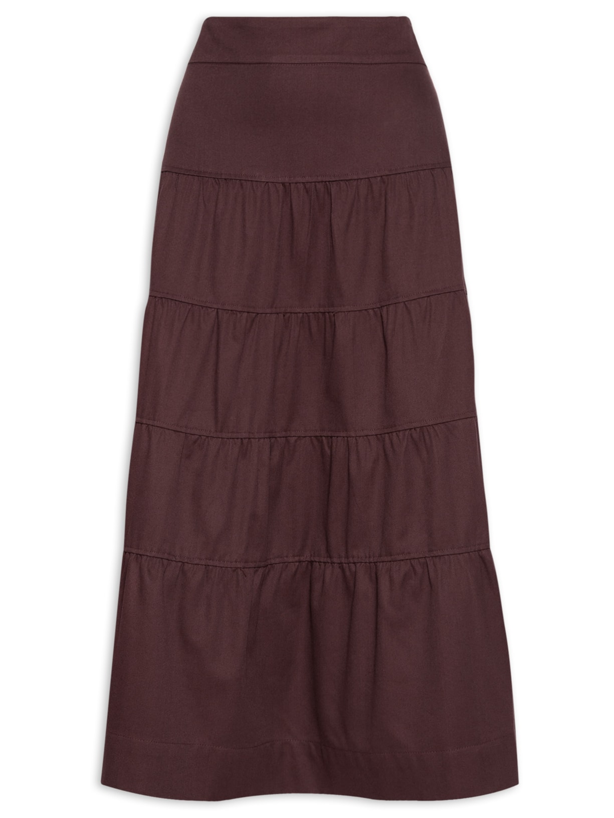 Saia Sarja Midi Marias - Marrom