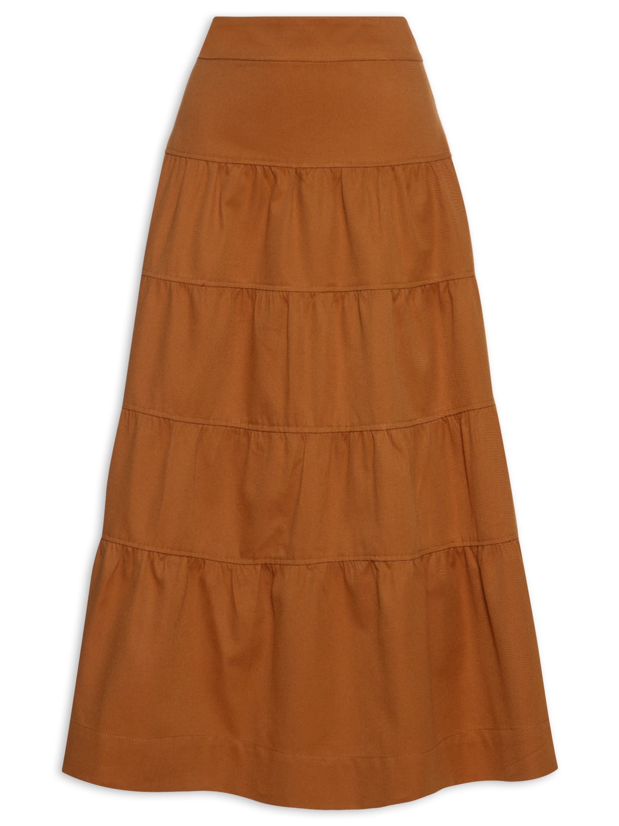 Saia Sarja Midi Marias - Marrom