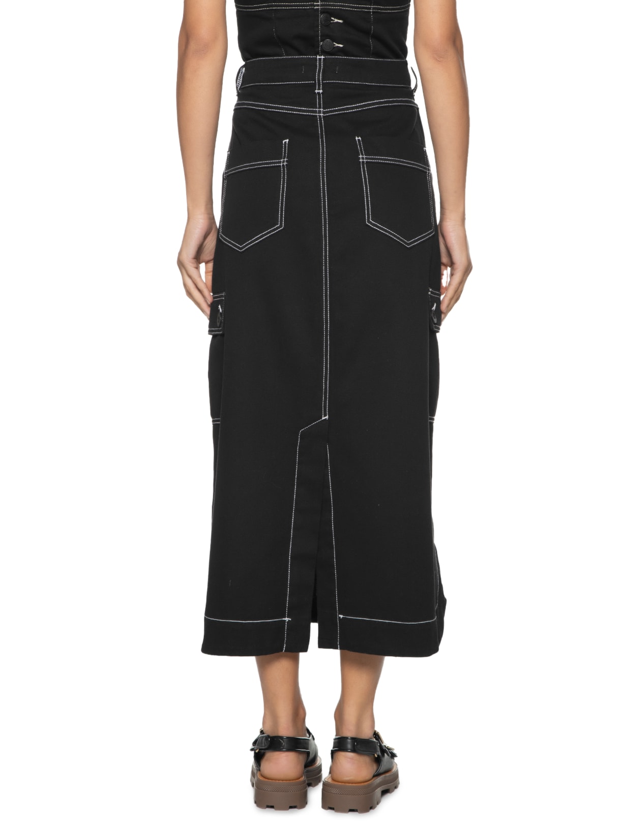 Saia Sarja Pesponto Color Preto Dress To