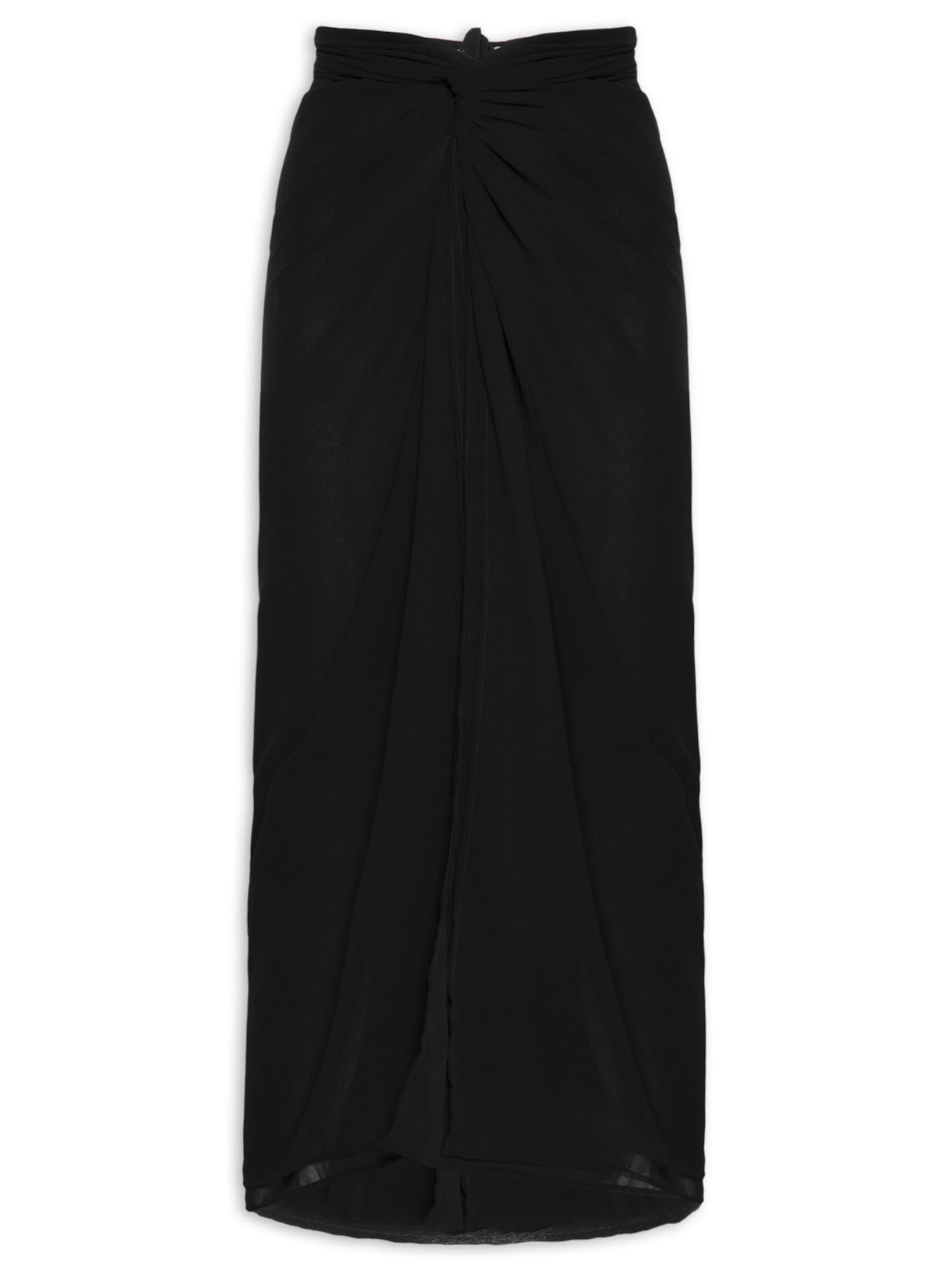 Saia Sarongue Seda - Preto