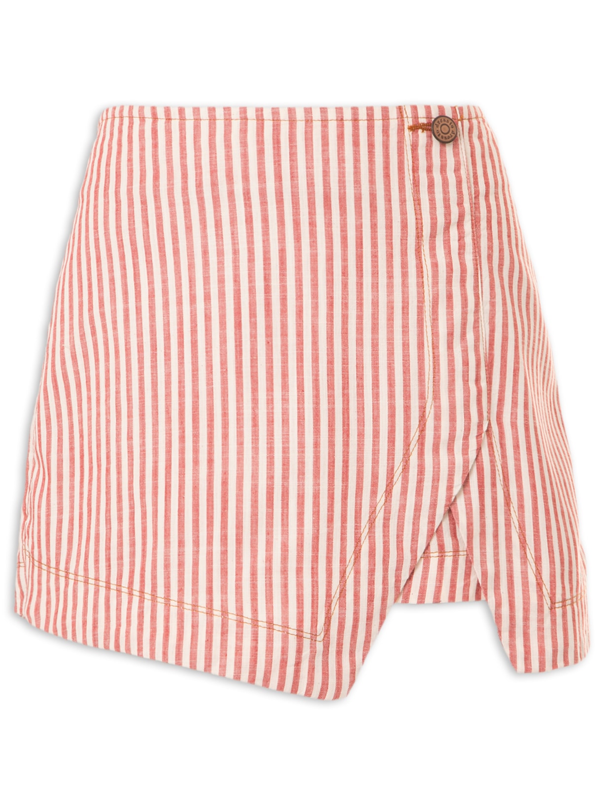 Saia Short Sarja Listras - Vermelho