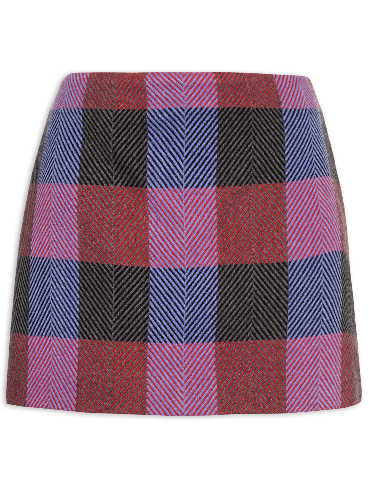 Saia Shorts Boucle Xadrez Hannah - Rosa