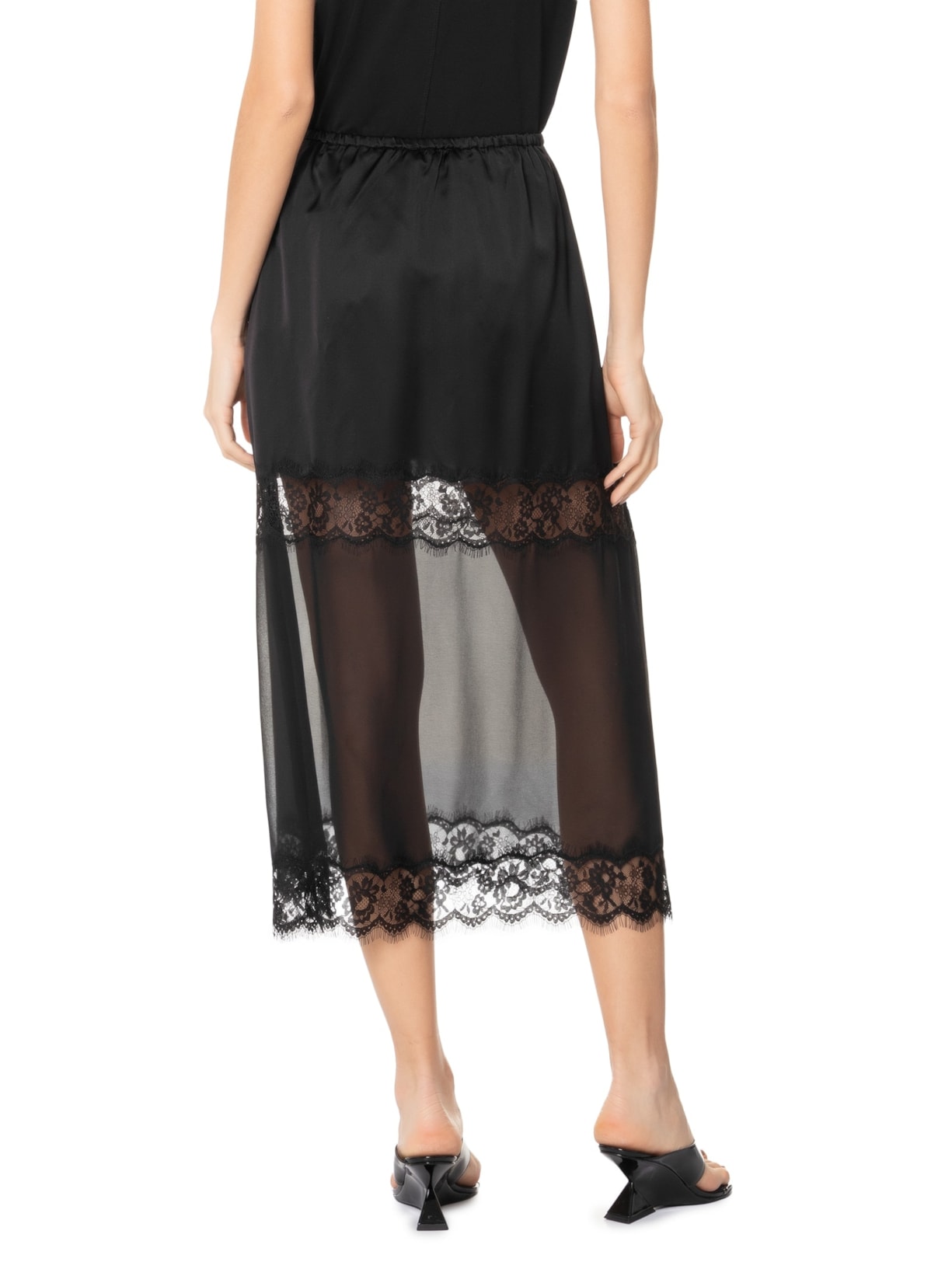Saia Silk Lace Berta Preto Nk