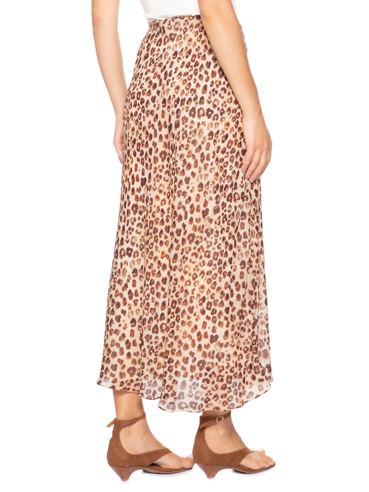 Saia Slip Onça Concha Marrom Animale