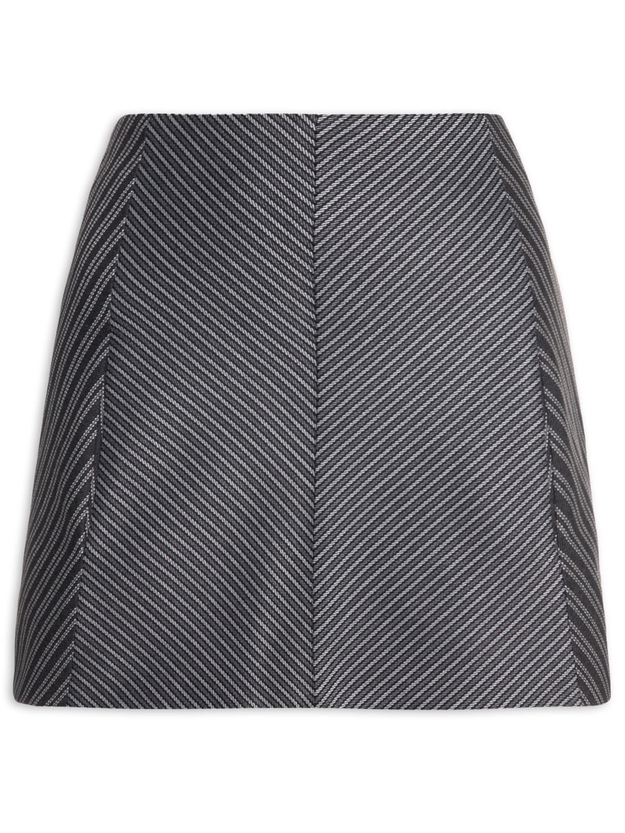 Saia Stella Curta Listra - Cinza