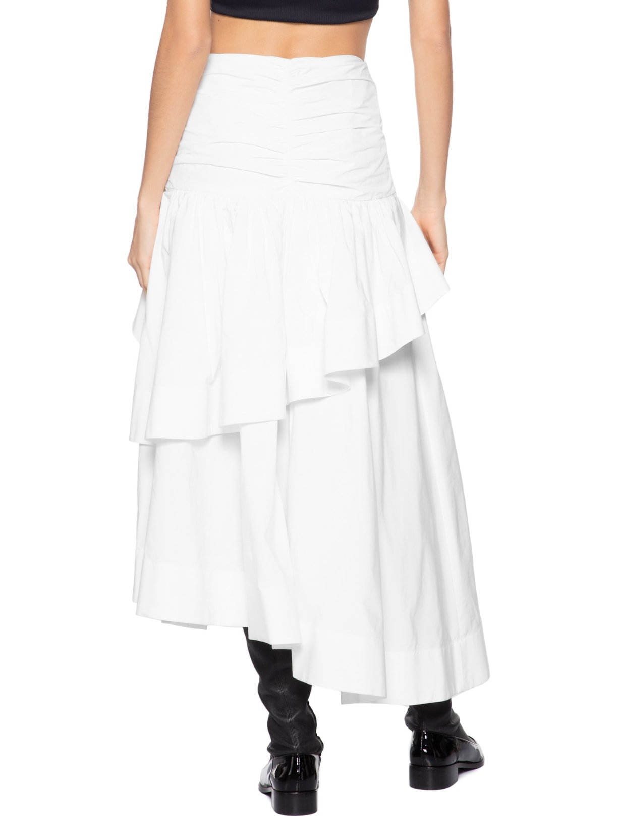 Saia Tafetá Megan Branco Nk