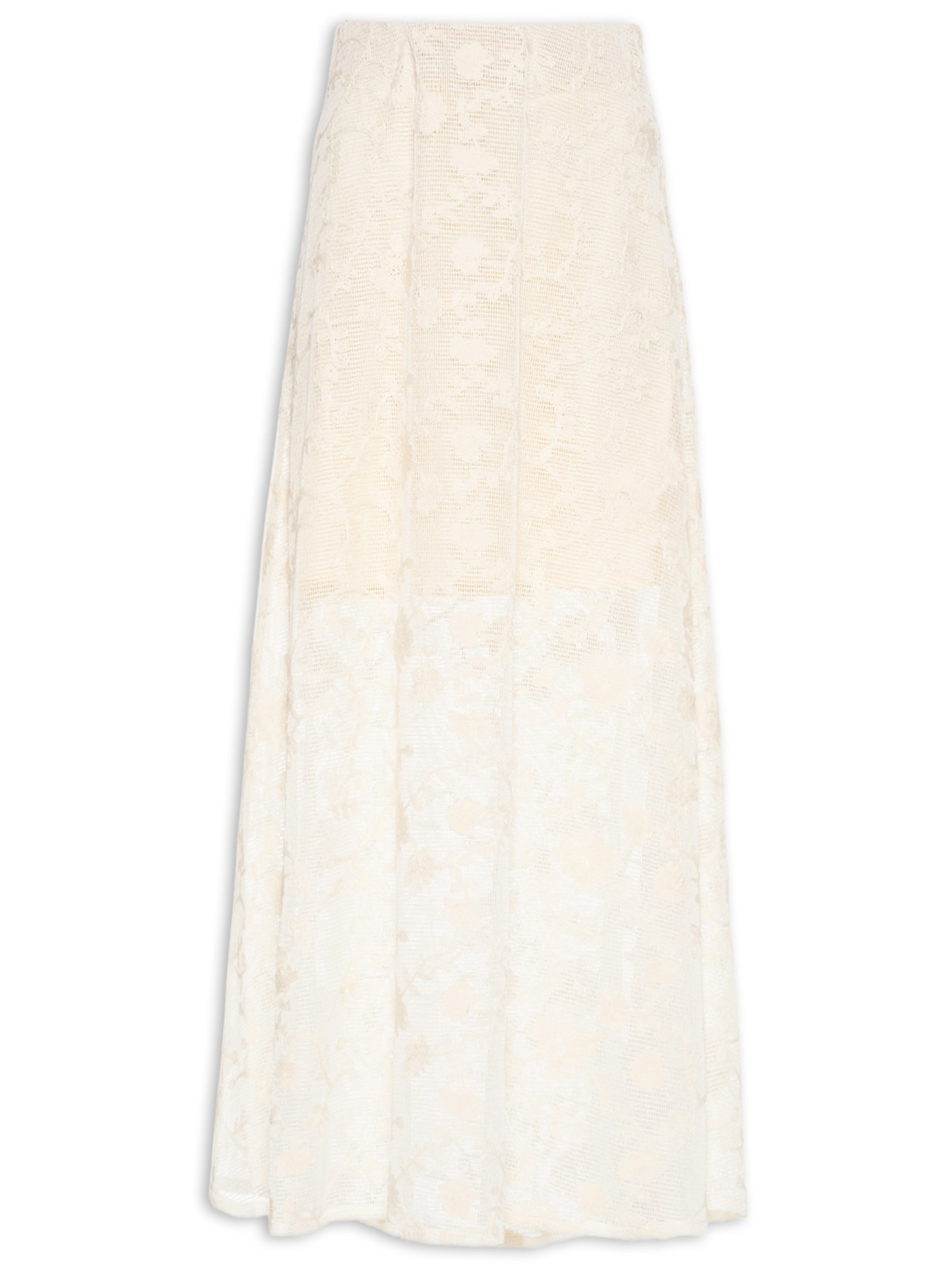 Saia Tela Bordada Off White Dress To