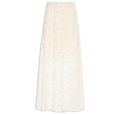 Saia Tela Bordada - Off White