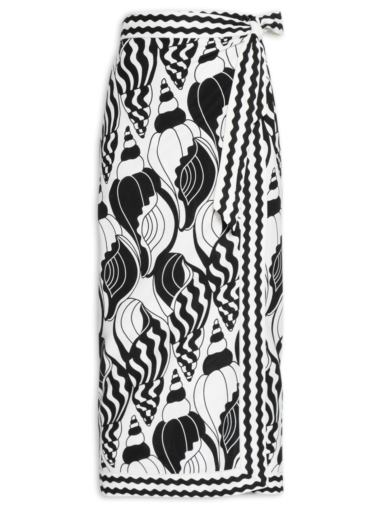 Saia Transpassada Concha Do Mar - Preto