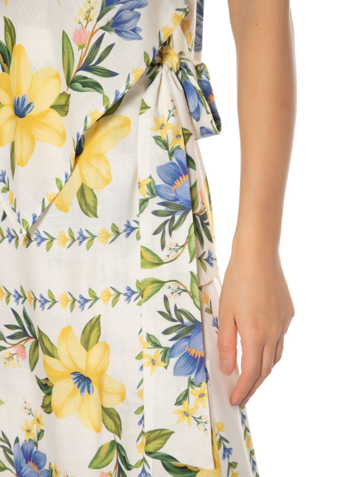 Saia Transpassada Flor Off White Farm