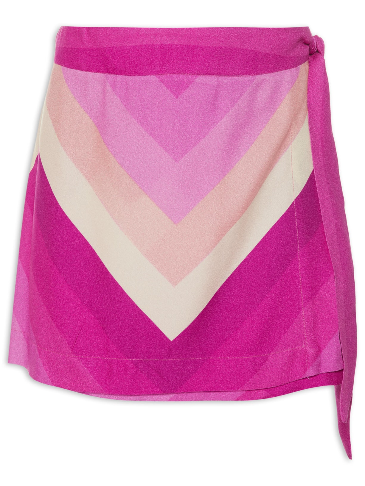 Saia Transpassada Listra Coração - Rosa