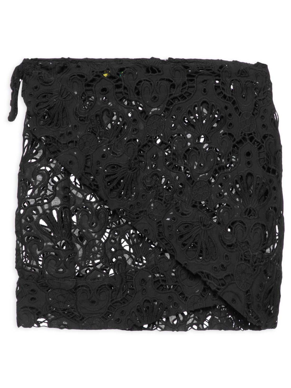 Saia Transpasse Laise Concha - Preto