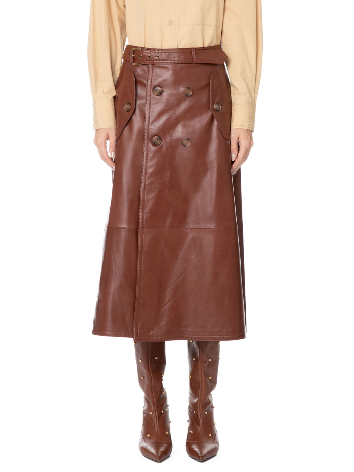 Saia Trench Marrom Bo.bô