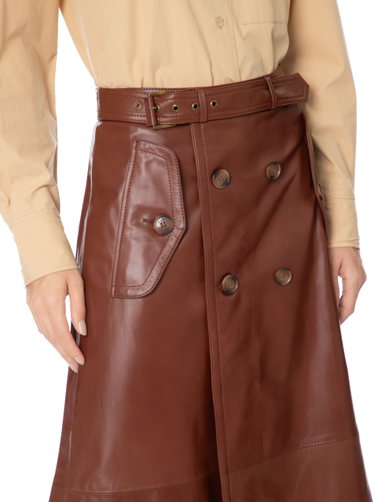 Saia Trench Marrom Bo.bô