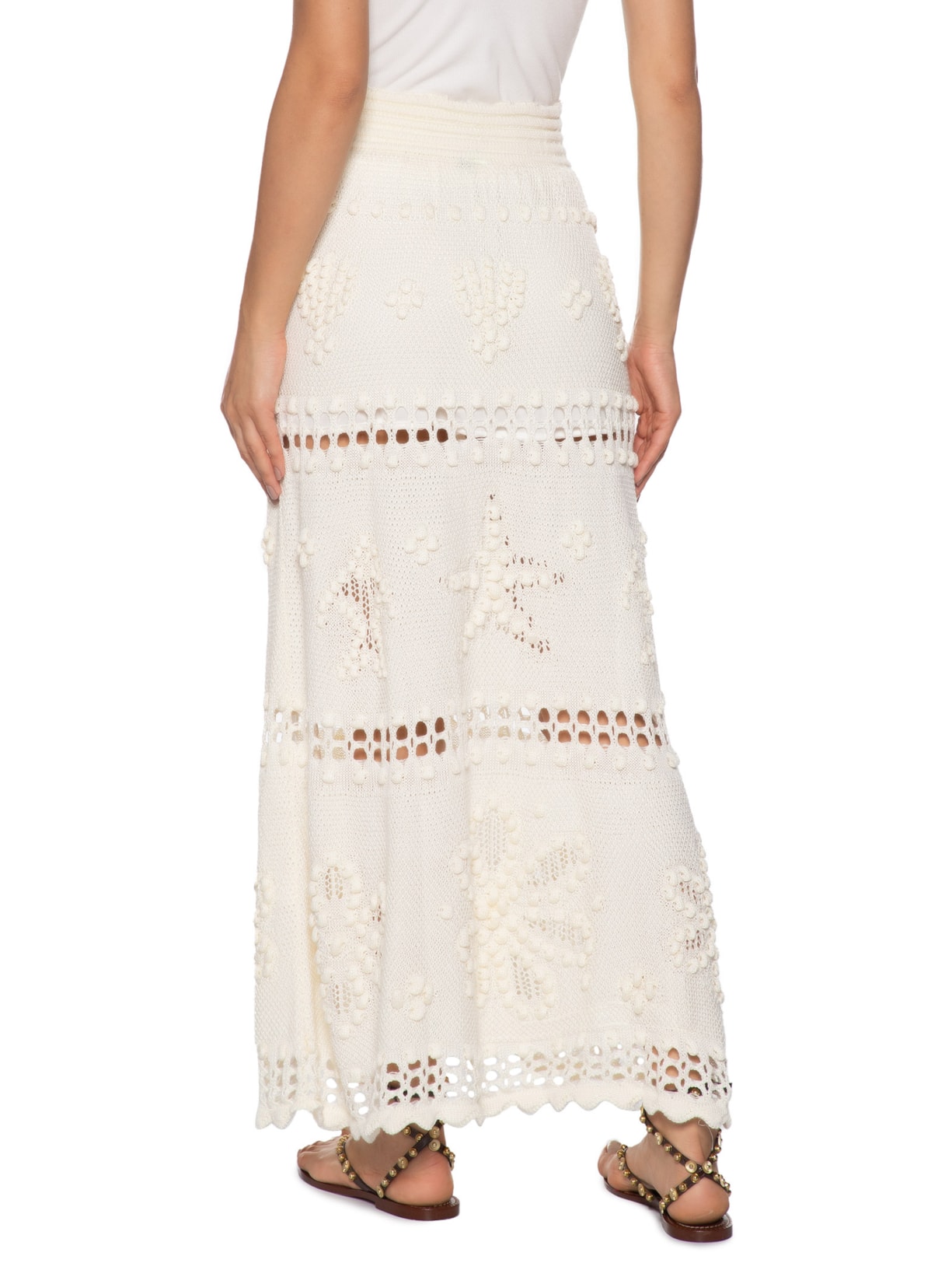 Saia Tricot Artesanal Ano Novo Branco Farm