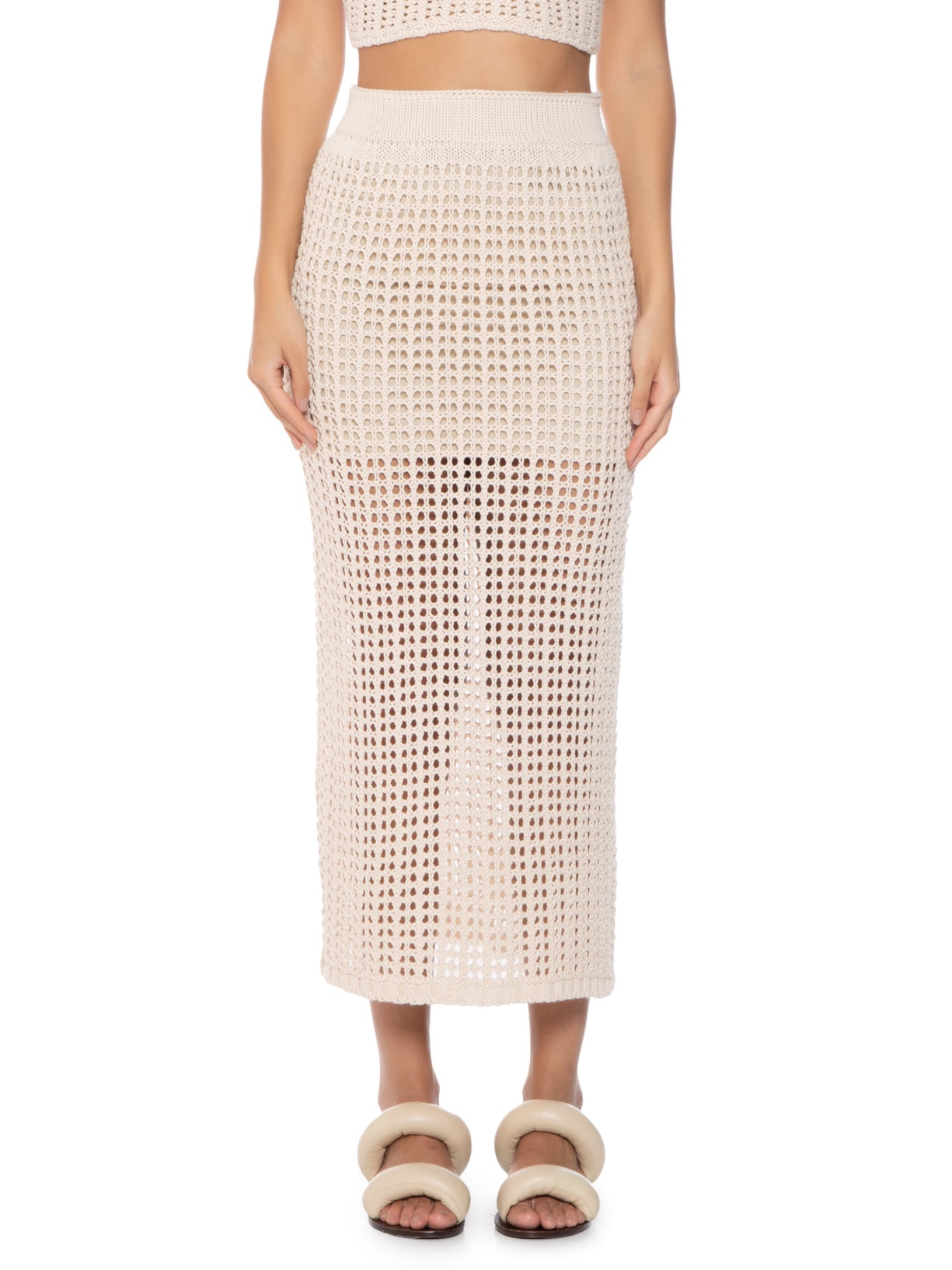 Saia Tricot Bege Dress To