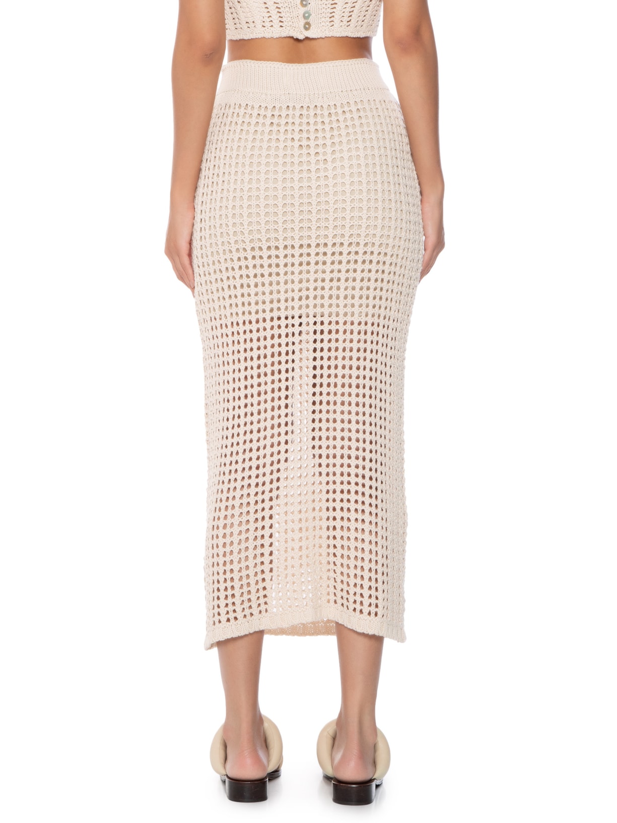 Saia Tricot Bege Dress To