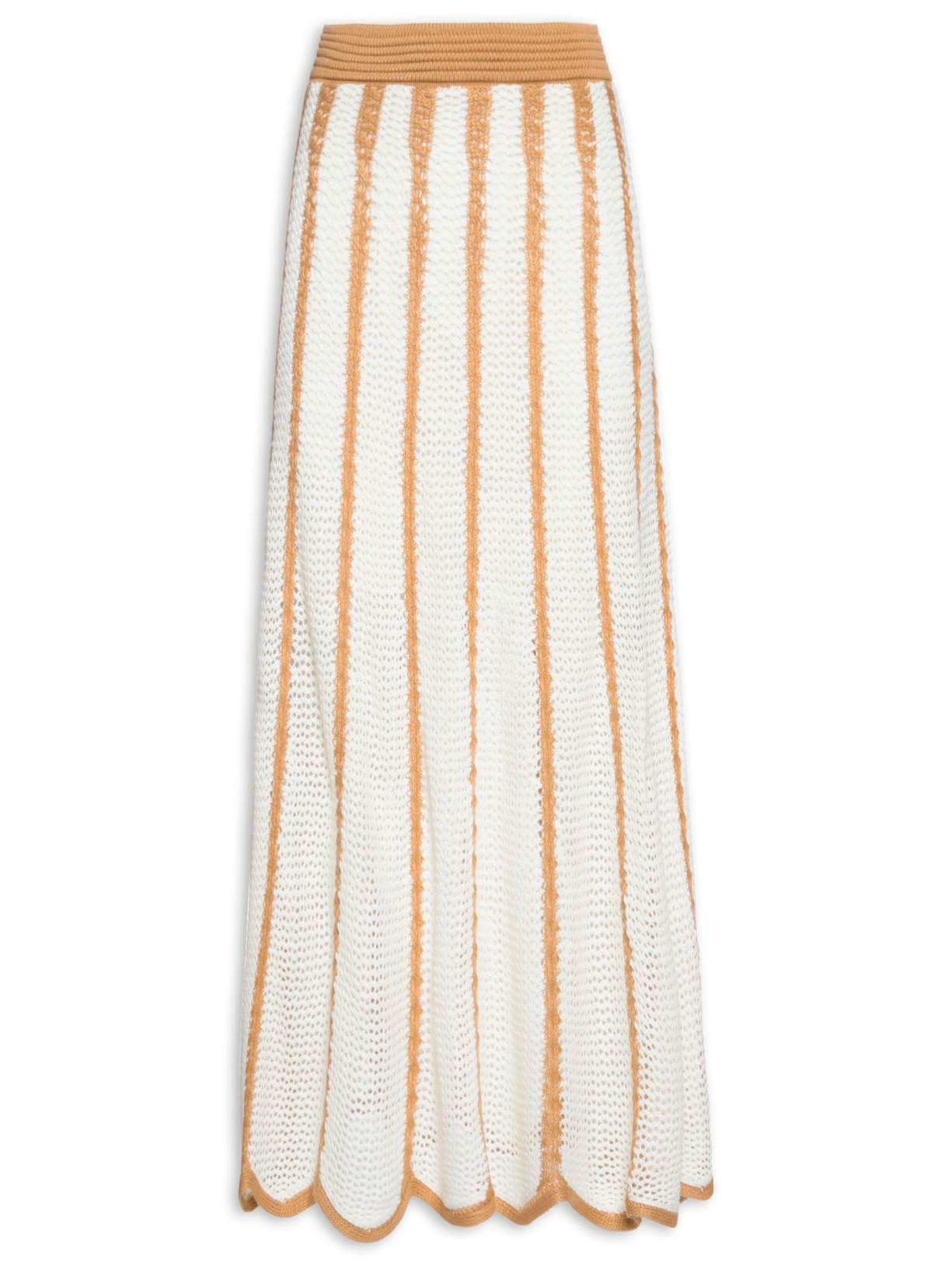 Saia Tricot Bicolor - Bege