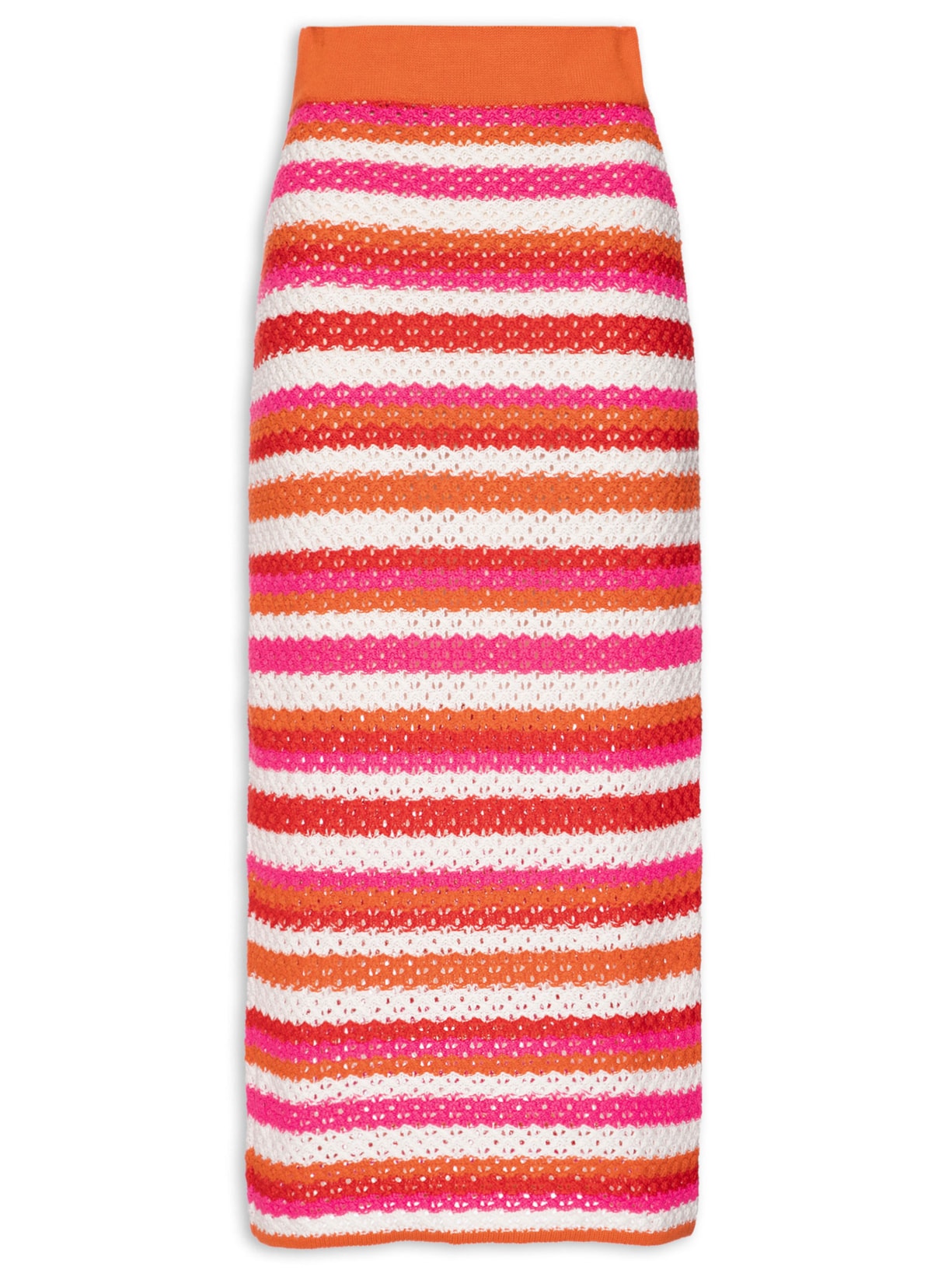 Saia Tricot Listrado Rosa Dress To