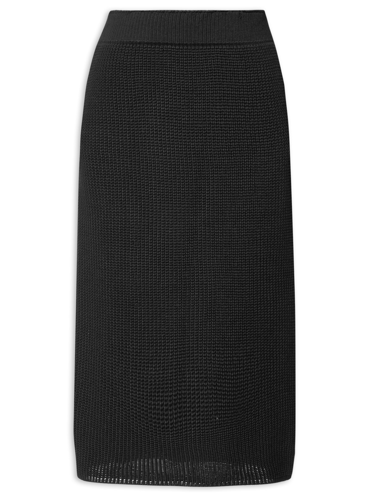 Saia Tricot Midi - Preto