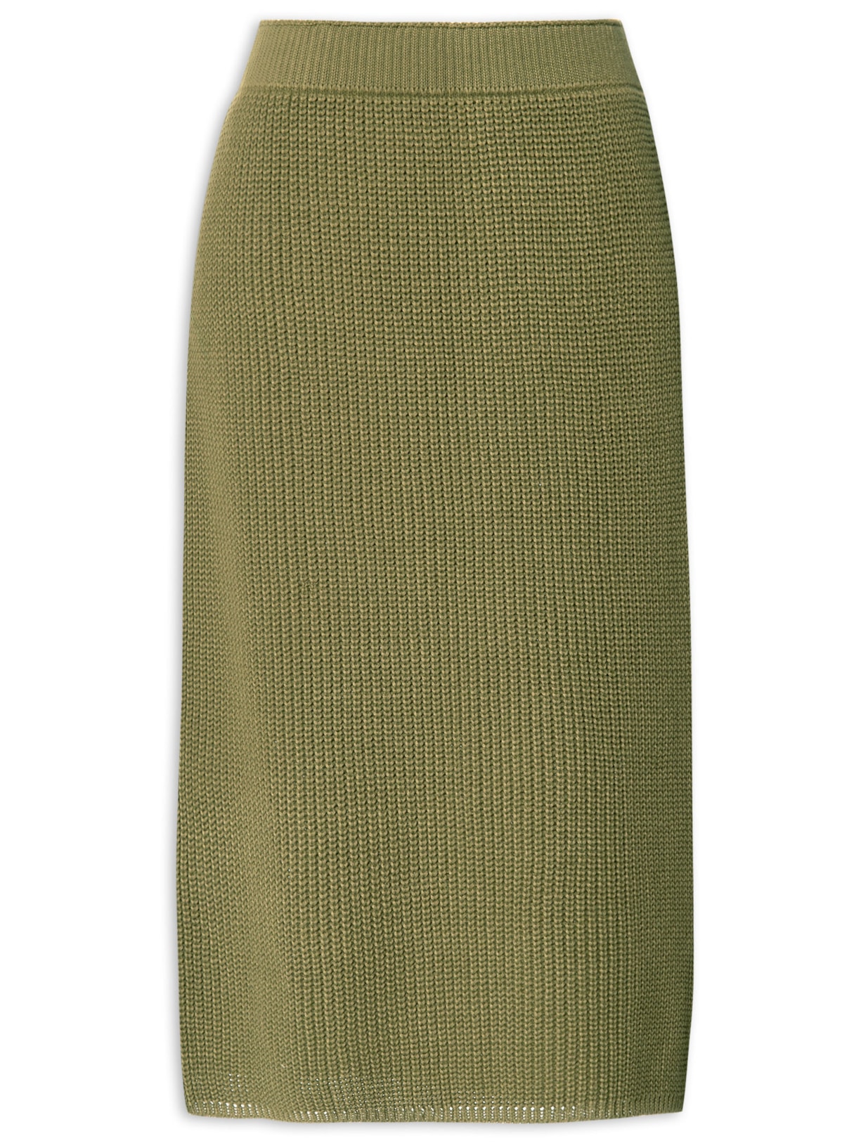 Saia Tricot Midi - Verde