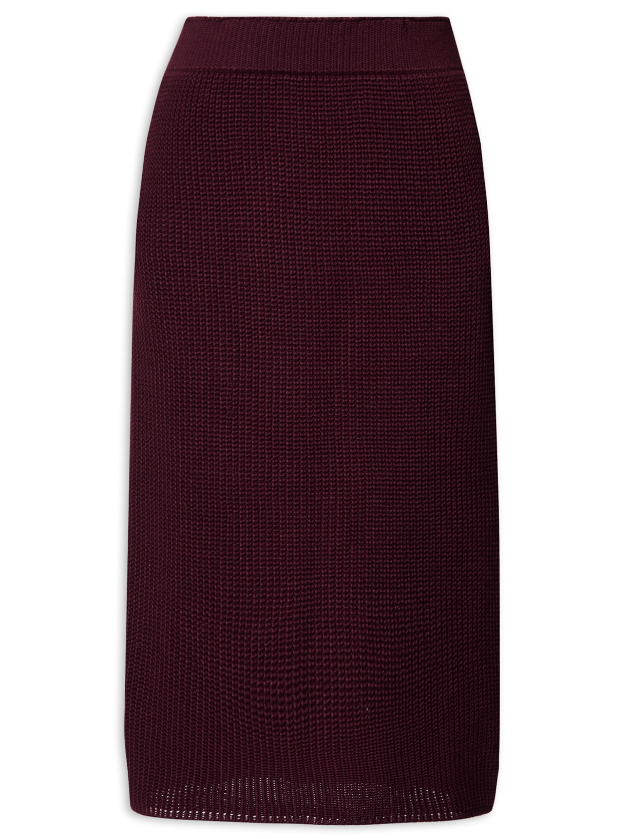 Saia Tricot Midi - Vinho
