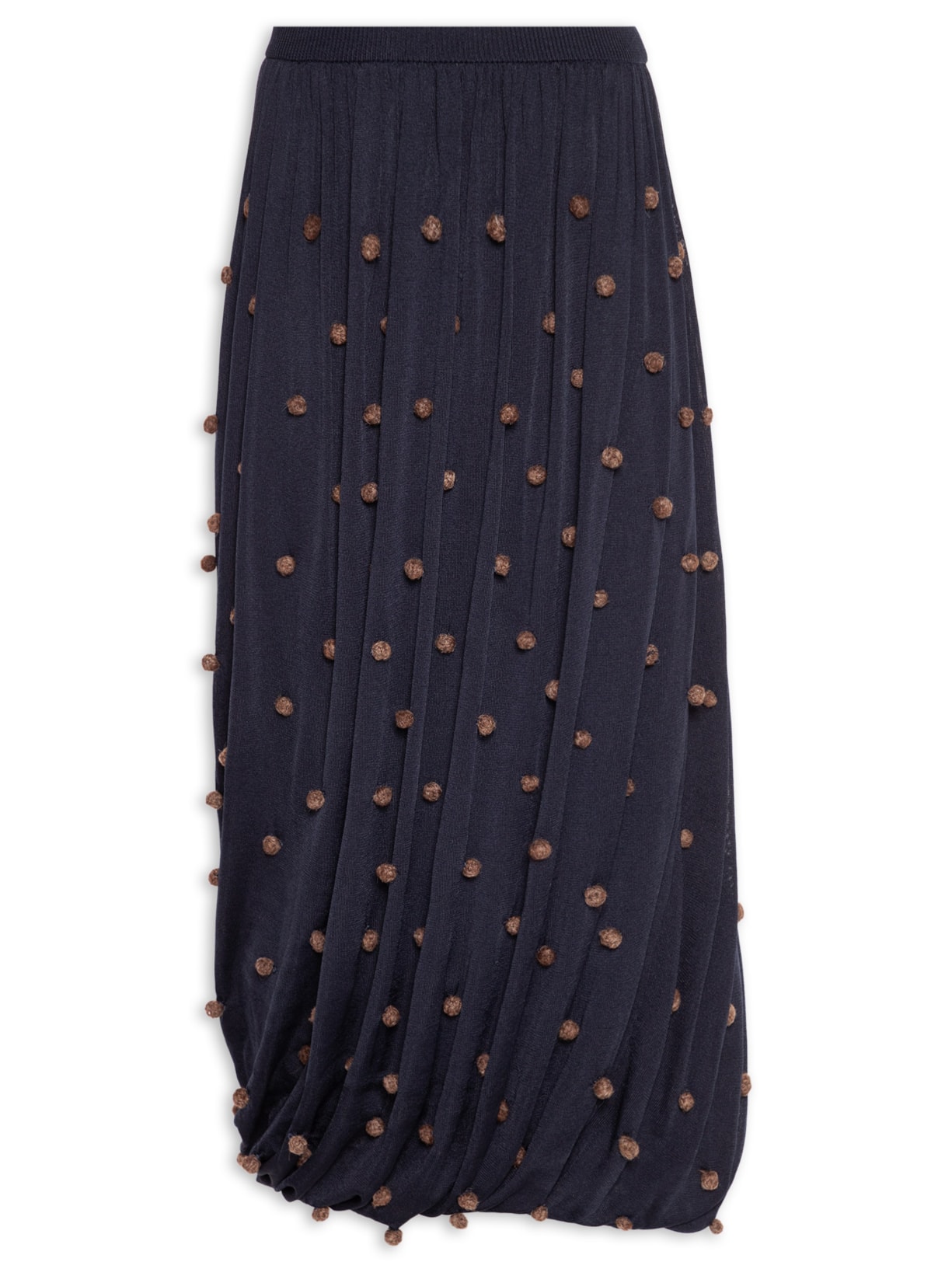 Saia Tricot Poá - Azul