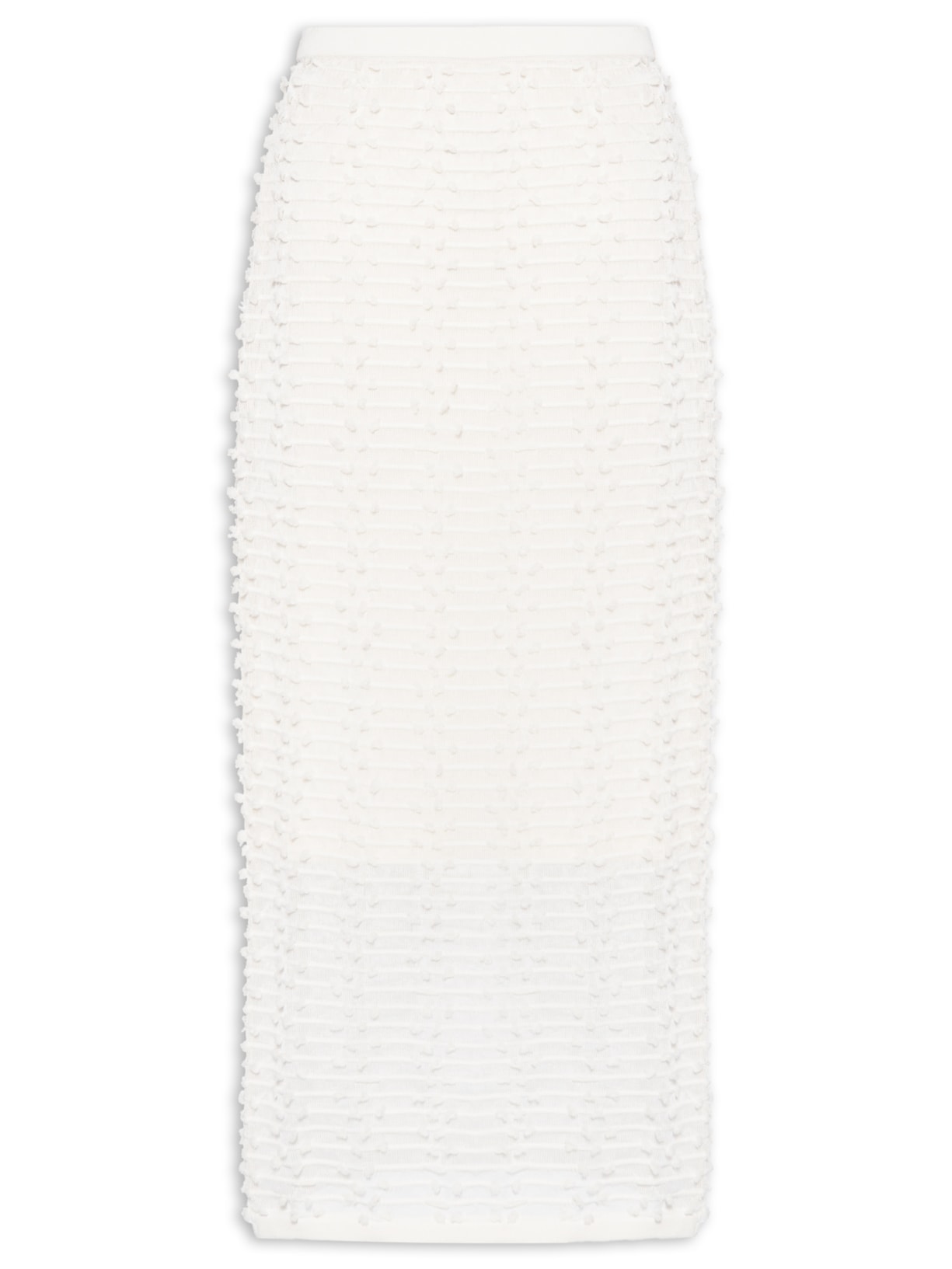 Saia Tricot Poá Branco Coven