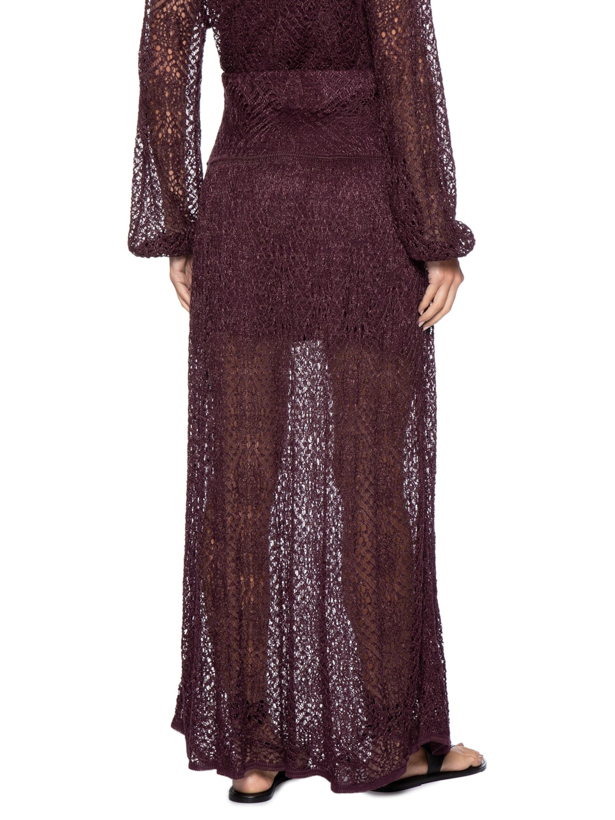 Saia Tricot Rendada Feminina – Vermelho Dress To