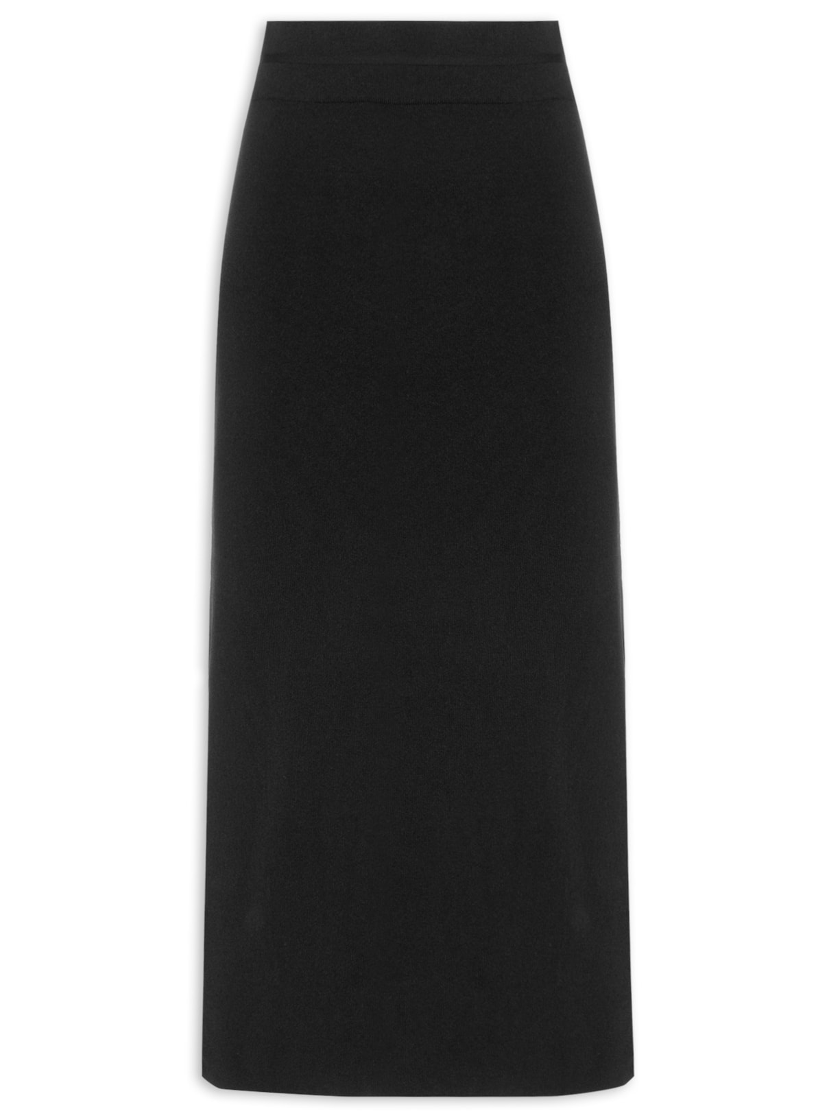 Saia Tricot Reta - Preto