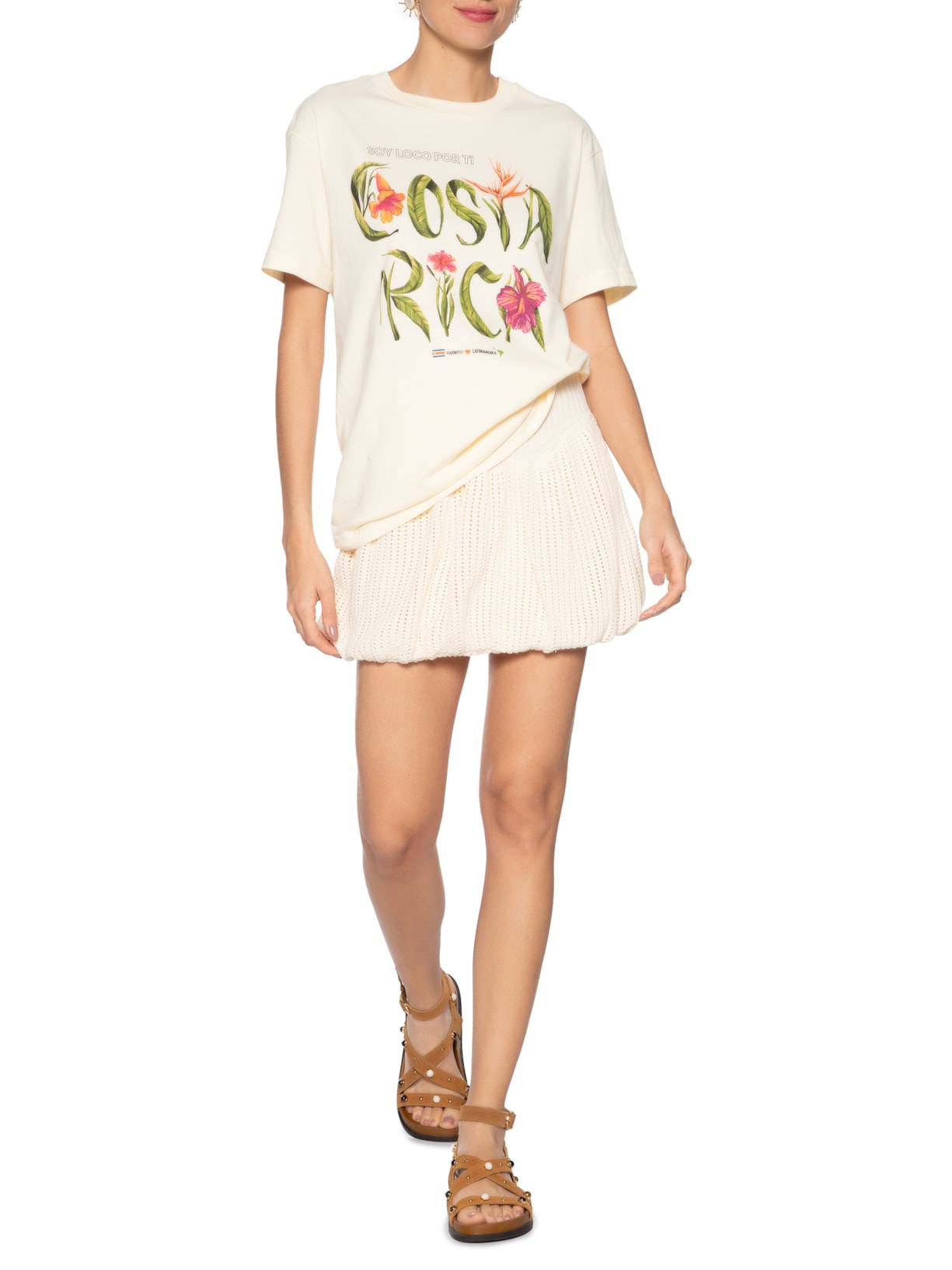 Saia Tricot Telado Off White Farm
