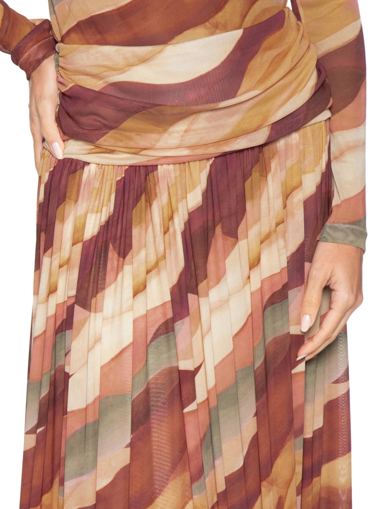 Saia Tule Estampa Dunas – Rosa Dress To