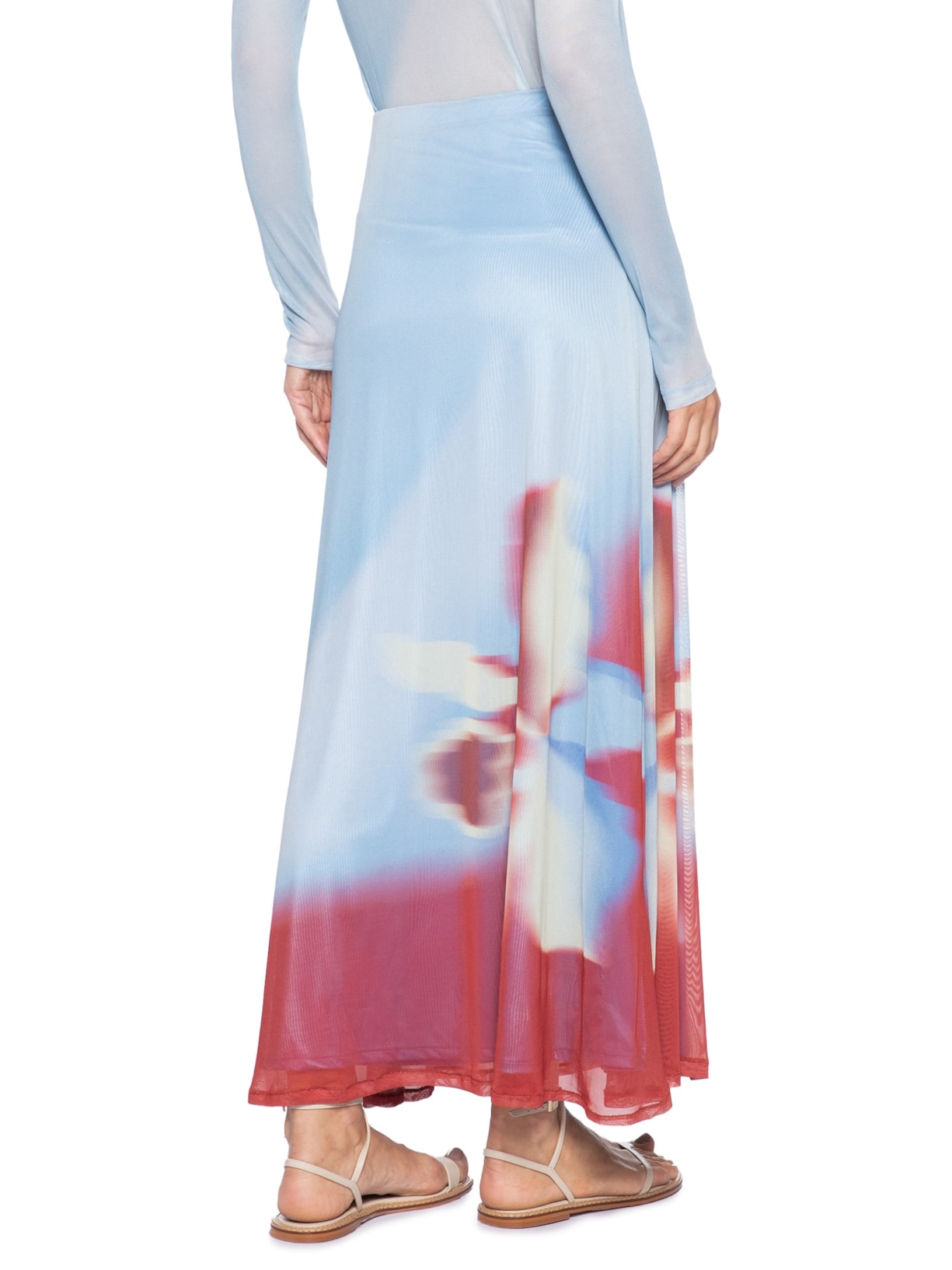 Saia Tule Estampa Íris Azul Dress To