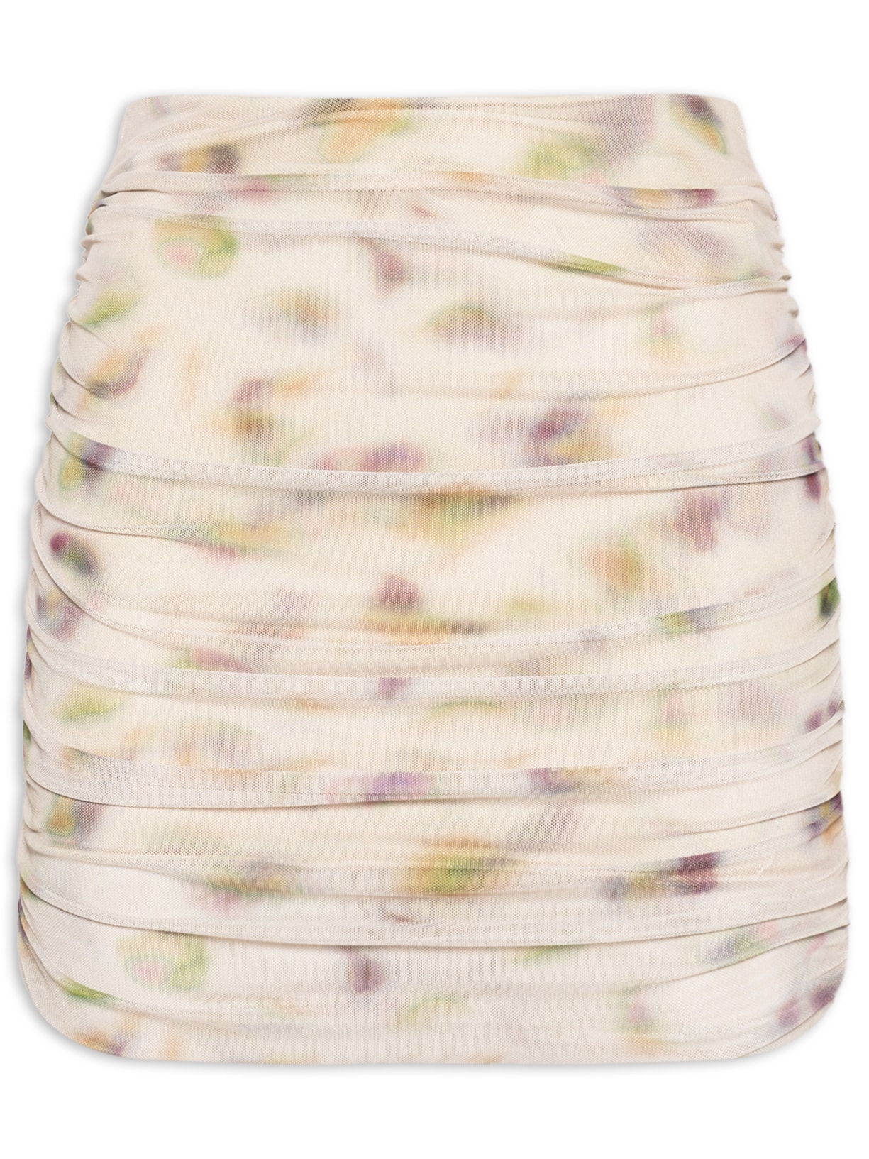 Saia Tule Estampada Oasis - Bege