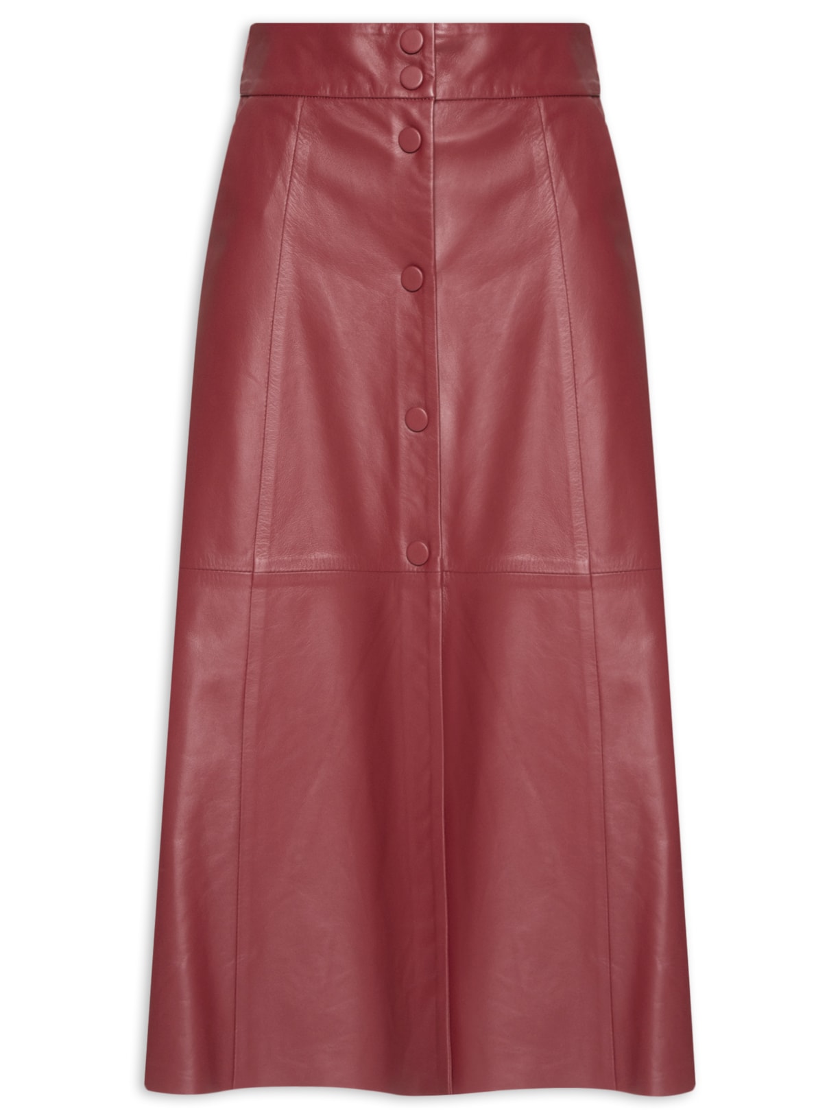 Saia Valen Couro - Vermelho