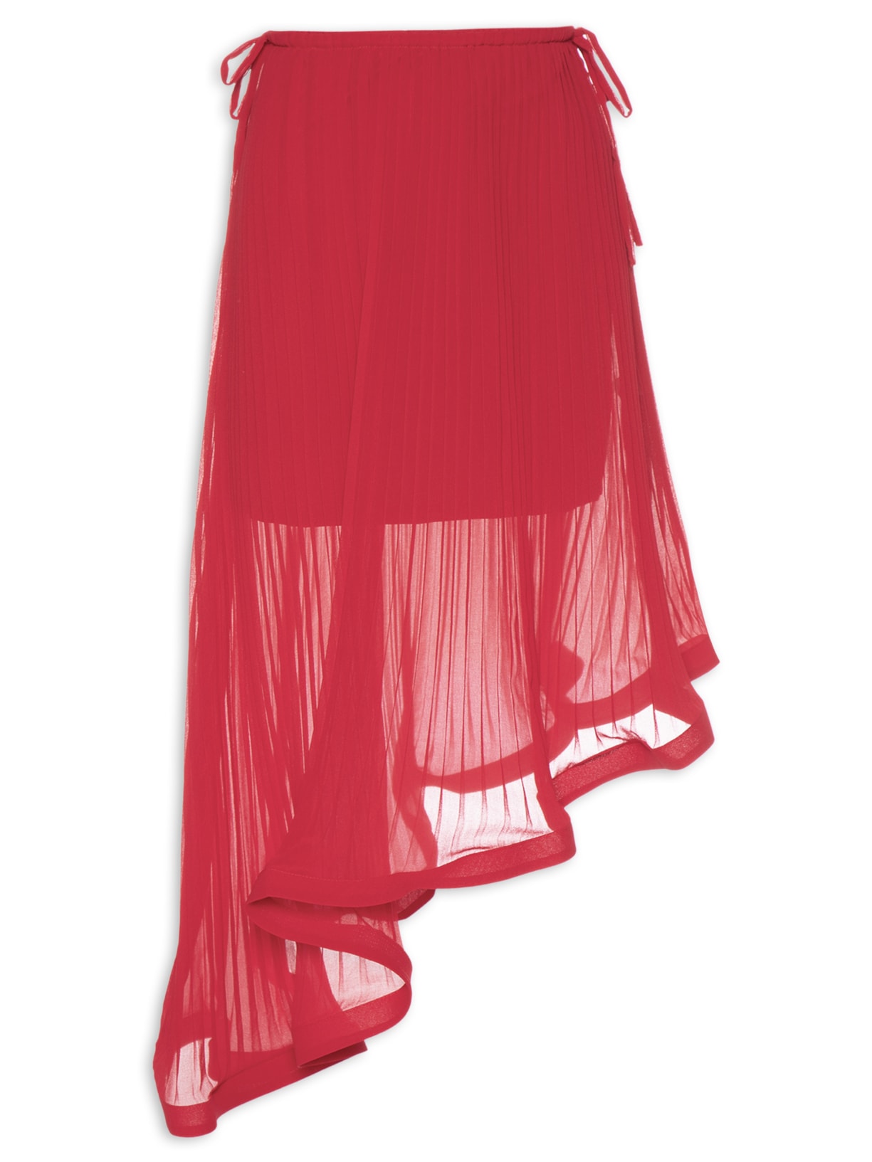 Saia Veggie Assimétrica Vermelho Marina Bitu