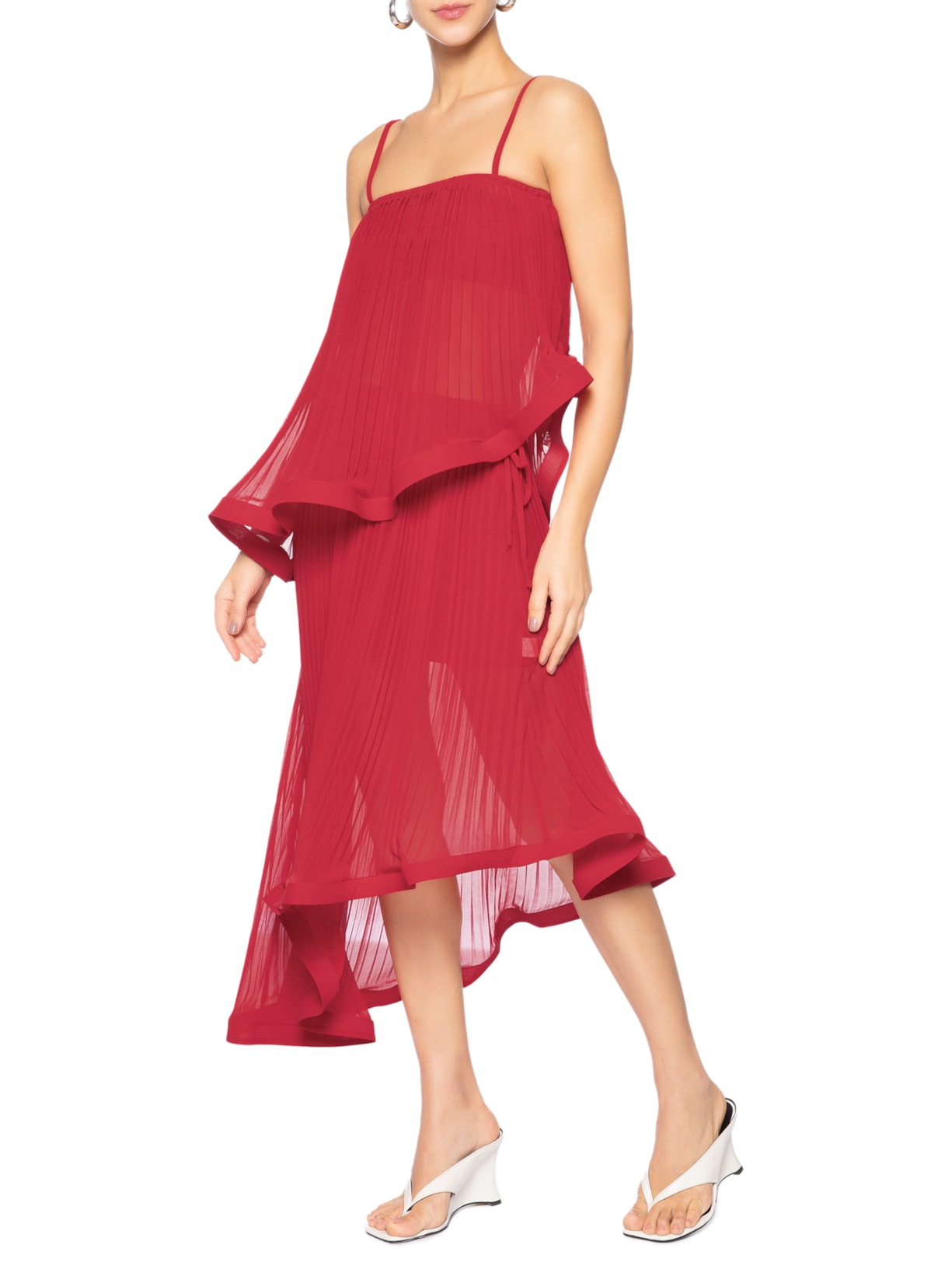 Saia Veggie Assimétrica Vermelho Marina Bitu