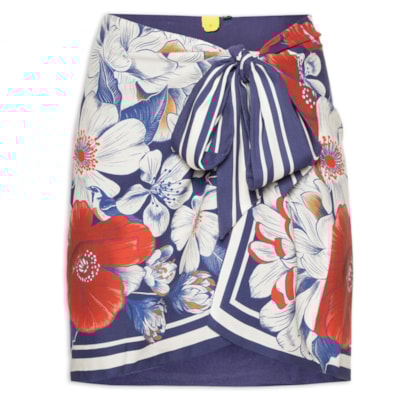 Saia Vera lenço - Azul