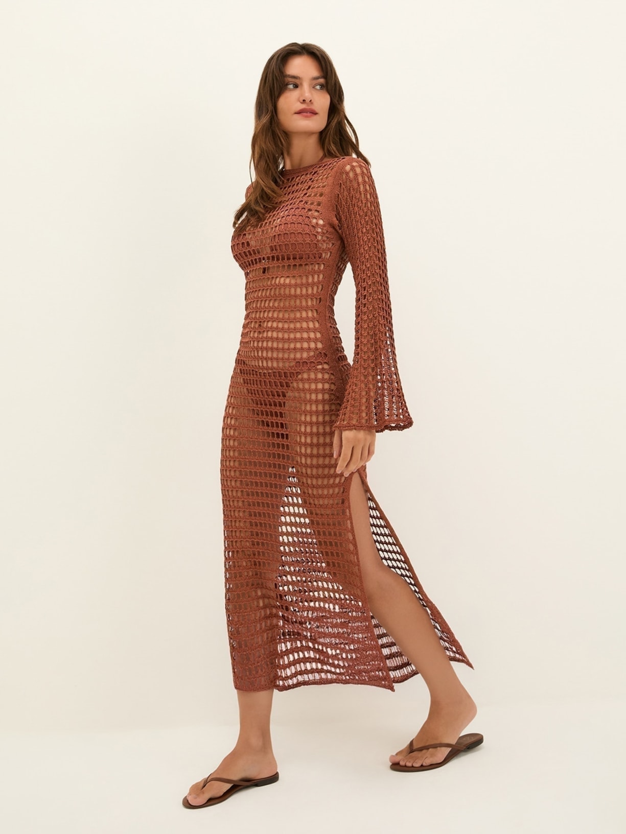 Saída Belle Tricot Marrom Vix