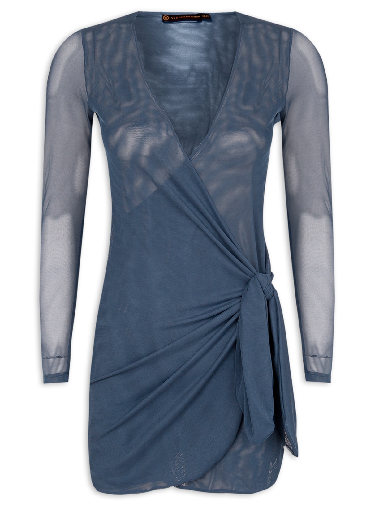 Saída Curta Manga Longa Emily - Azul