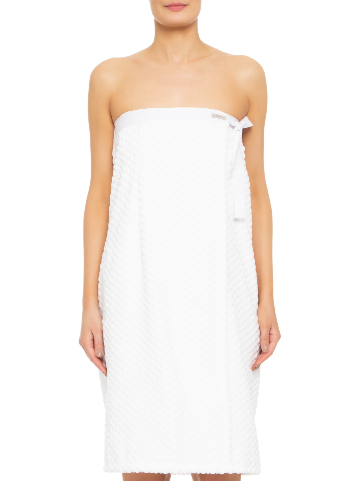 Saída de Banho Feminino Doppo Velvet Branco Blue Gardenia