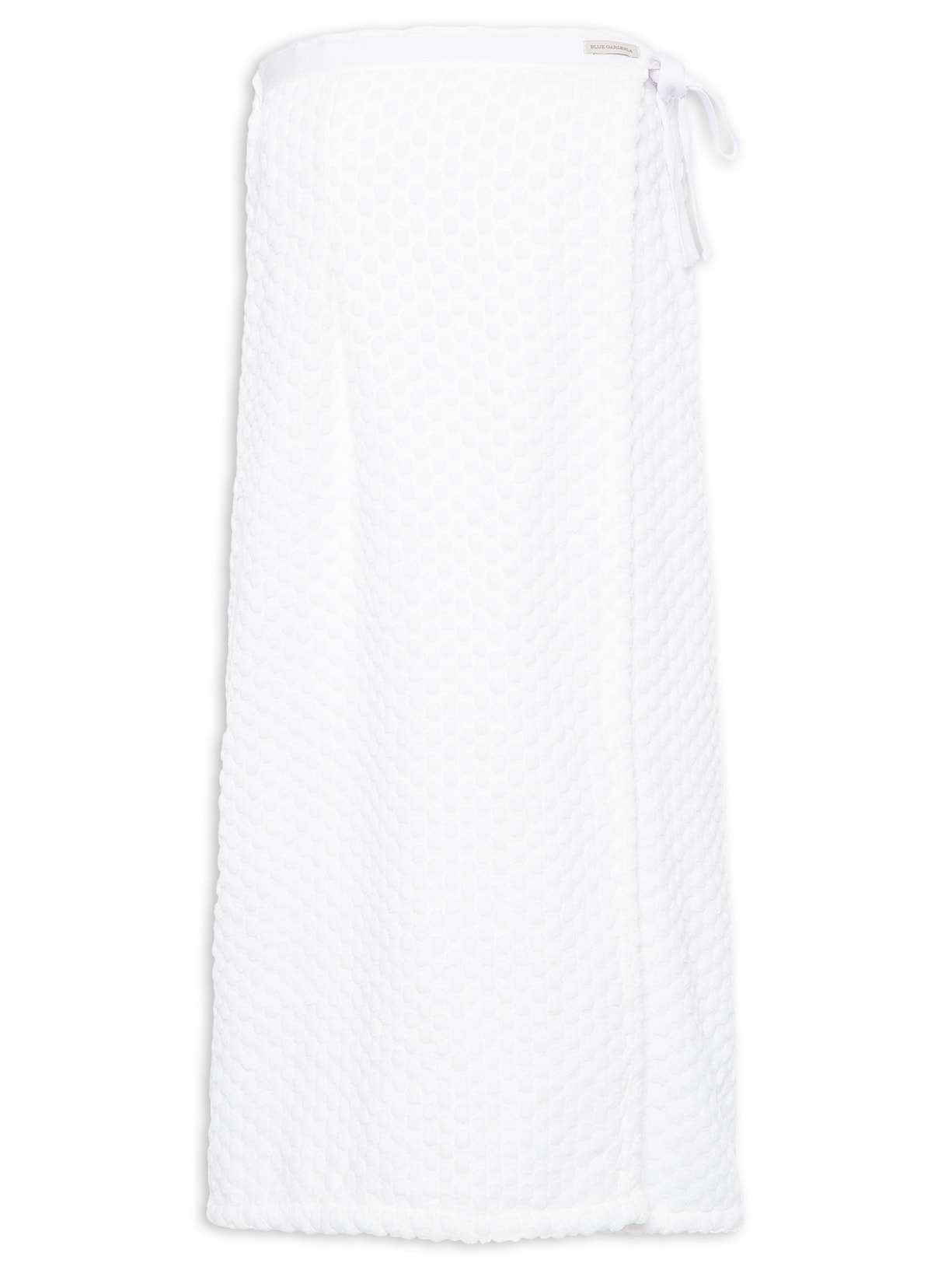 Saída de Banho Feminino Doppo Velvet Branco Blue Gardenia