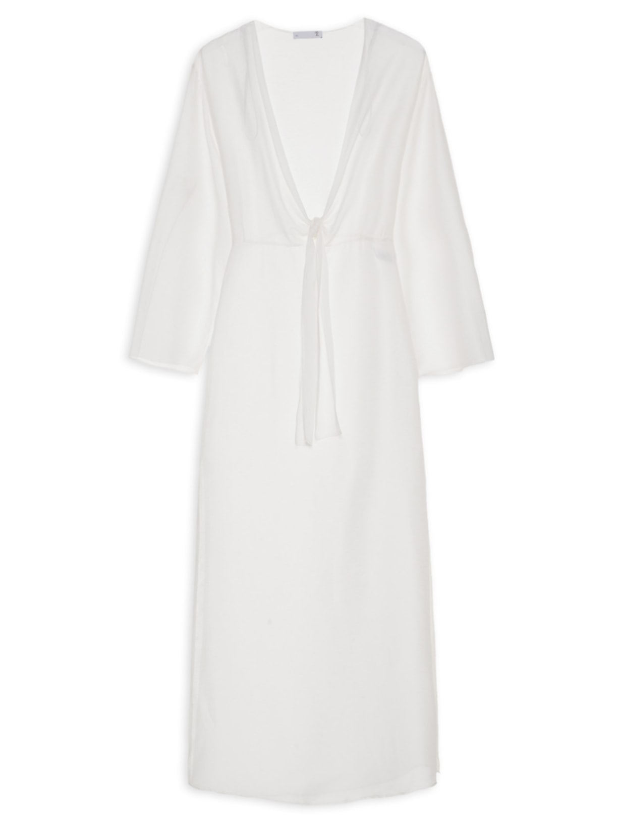 Saída De Praia Com Amarração - Off White