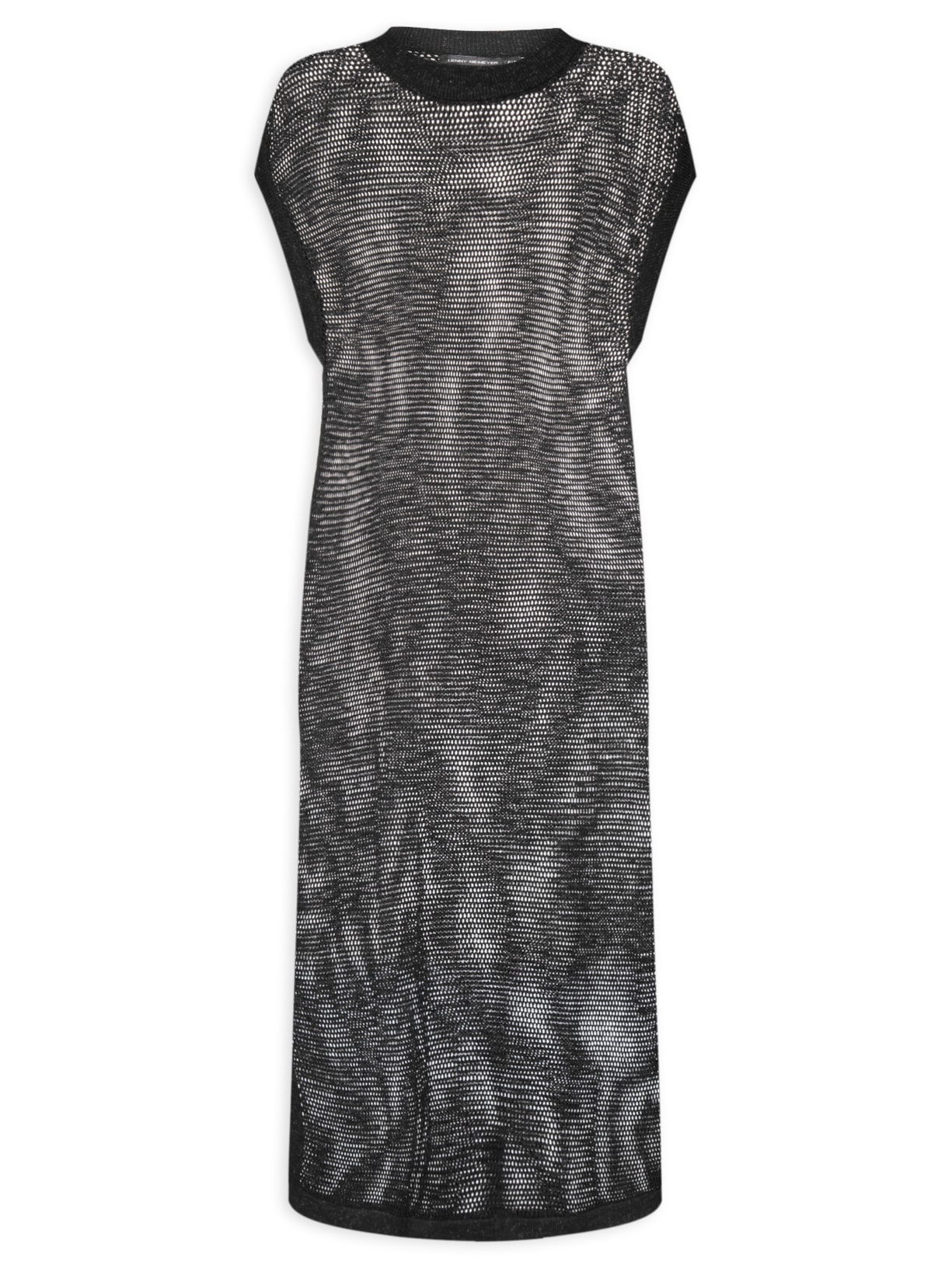 Saída De Praia Reta Tricot - Preto