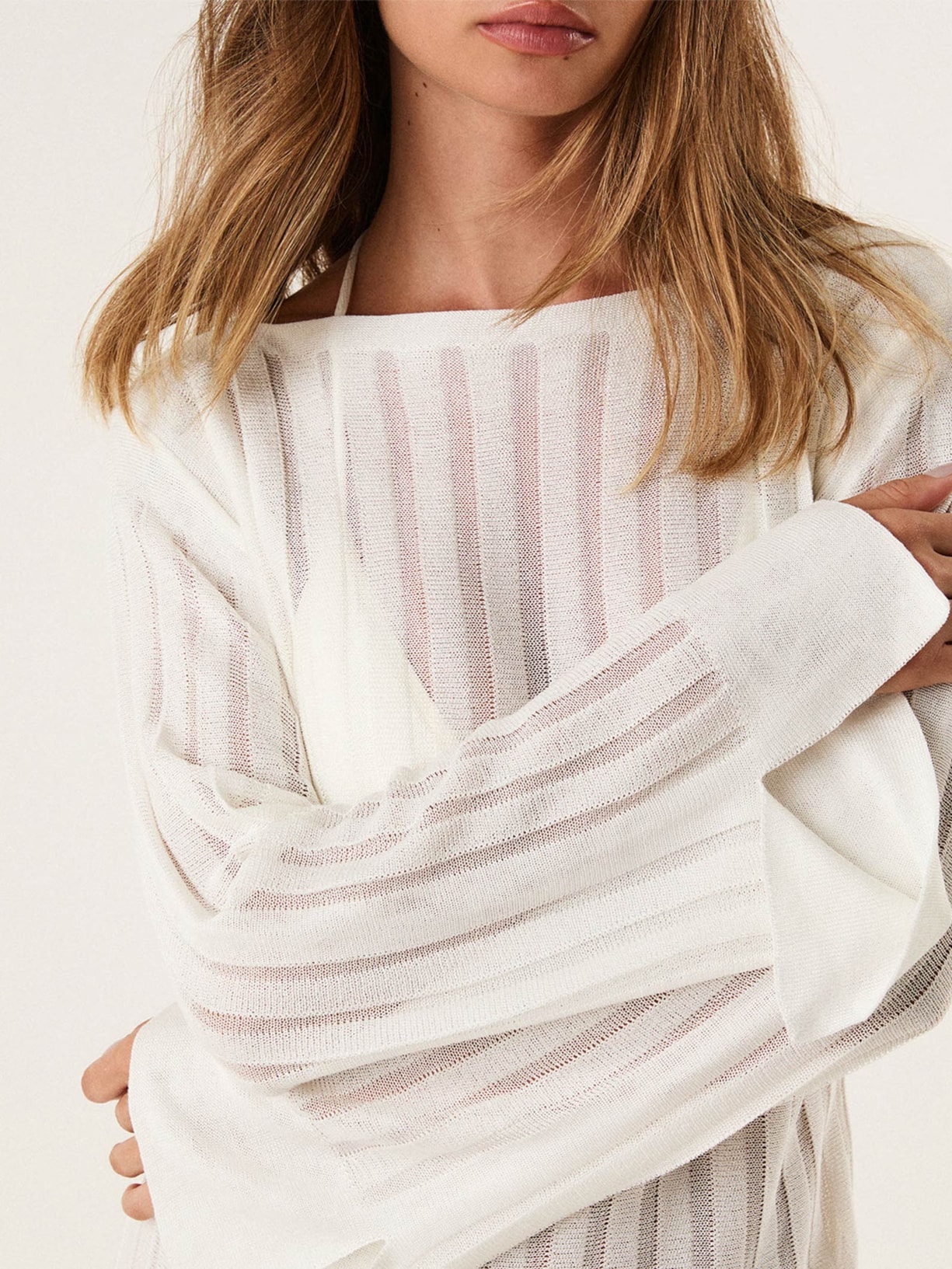 Saída Feminina Curta Estela Tricot Branco Vix