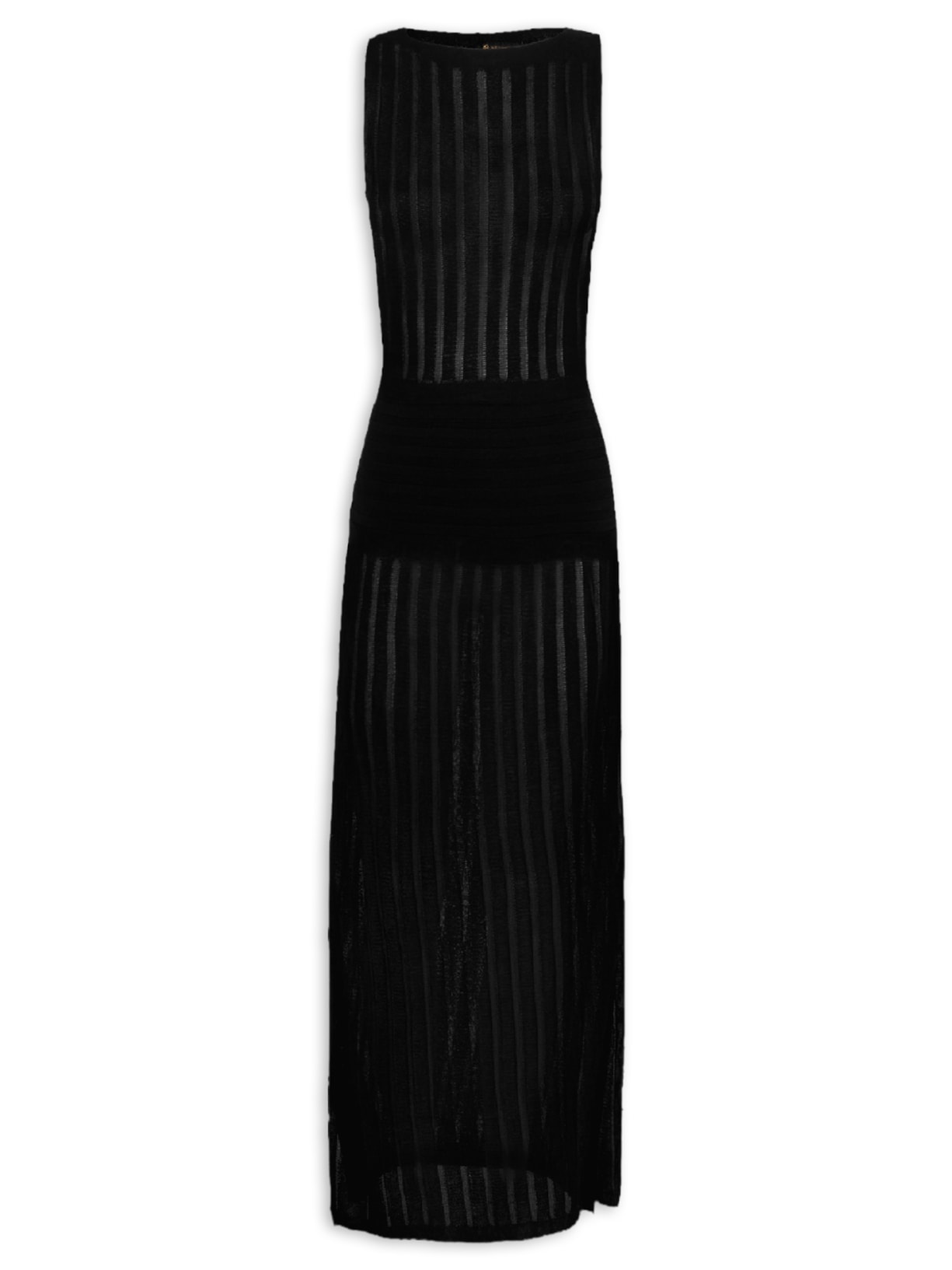 Saída Feminina Longa Estela Tricot – Preto Vix