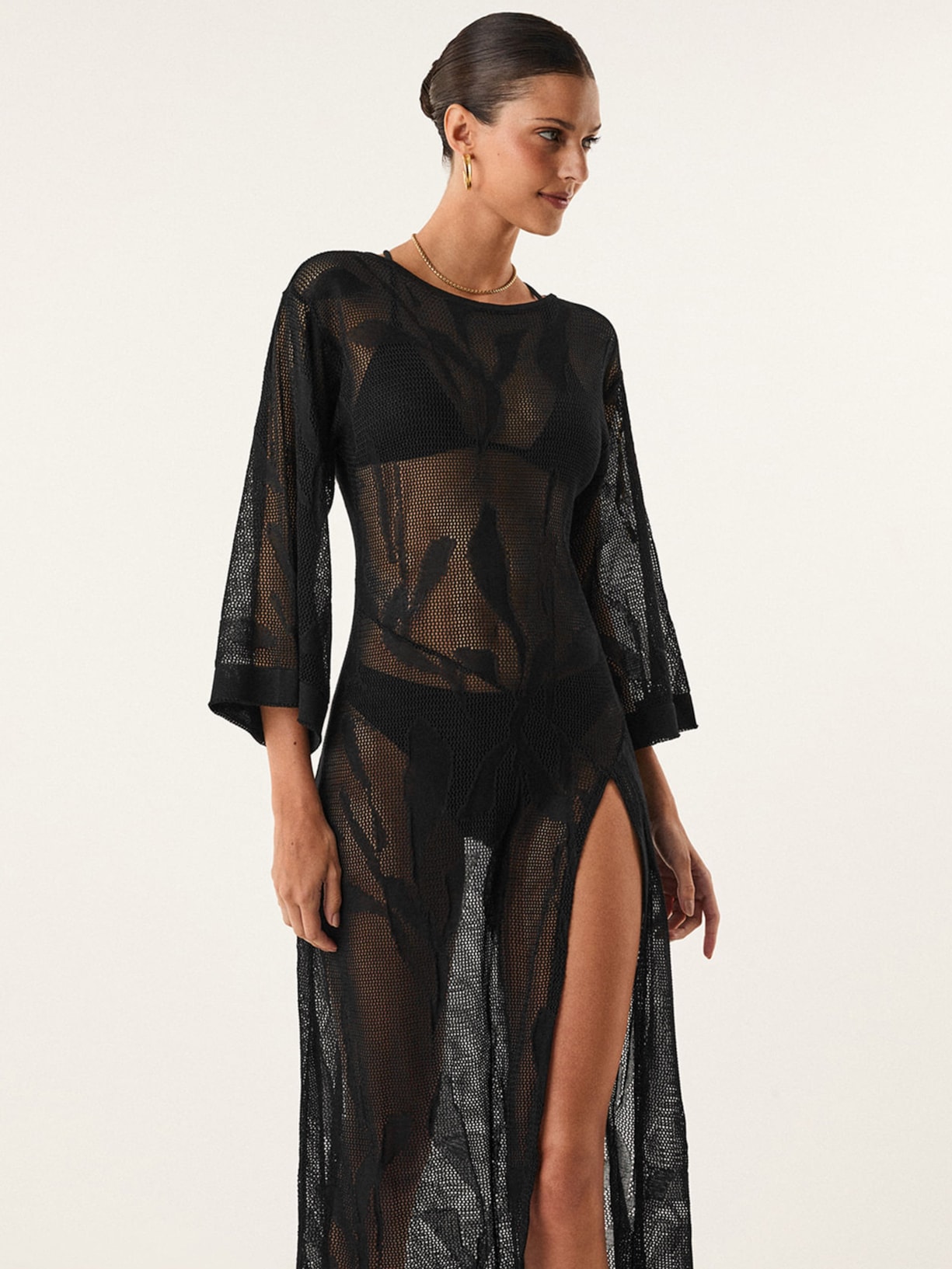 Saída Longa Adara Tricot  Preto Vix