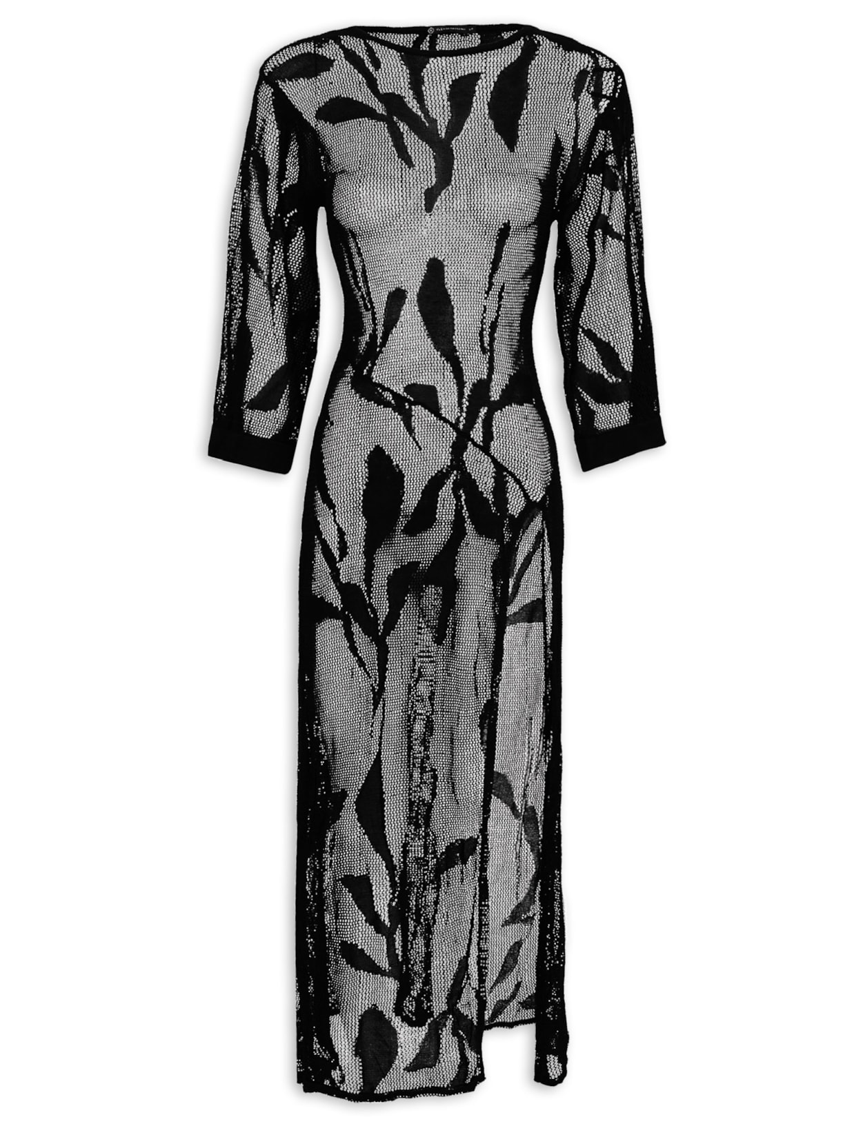 Saída Longa Adara Tricot – Preto
