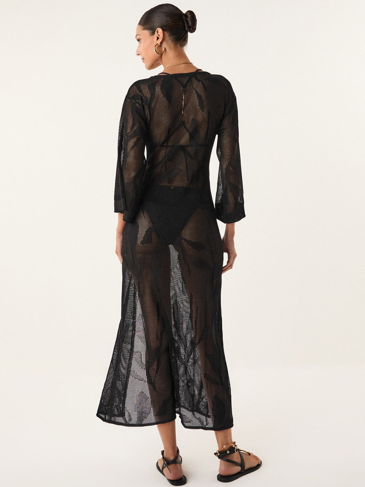 Saída Longa Adara Tricot  – Preto Vix
