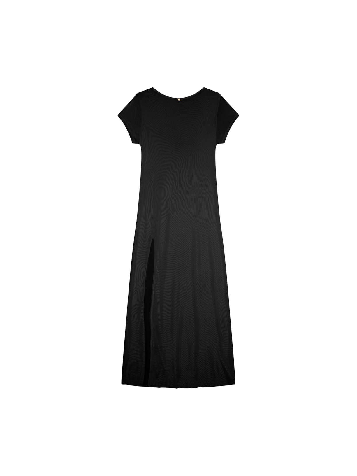 saída longa em tule canoa preta